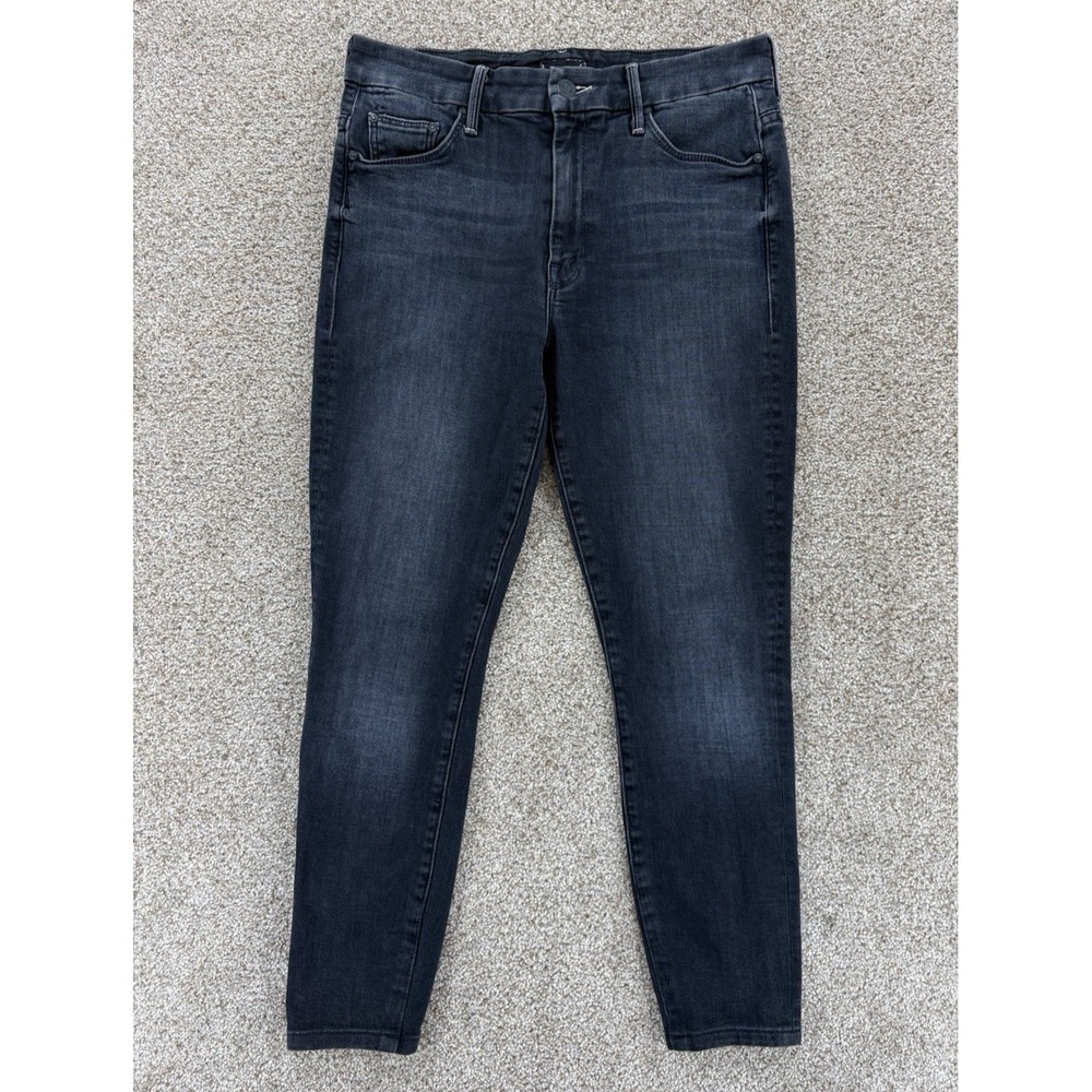 MOTHER Women’s Dark Wash Ankle Jeans - Black/Charcoal